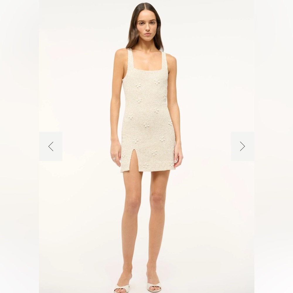 STAUD LE SABLE DRESS IVORY